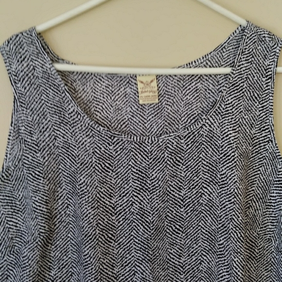 Faded Glory Polyester Tank Top 2X Black White 18W-20W - Picture 2 of 8